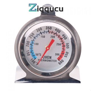 Ziqqucu เครื่องวัดอุณหภูมิเตาอบ หน้าปัดขนาดใหญ่ พร้อมสเกลคู่ 50-300°C/100-600°F สําหรับอบบาร์บีคิว