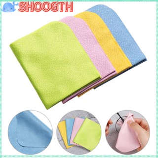 Shoogth ผ้าทําความสะอาดหน้าจอ เลนส์กล้อง โทรศัพท์ สุ่มสี 4 ชิ้น