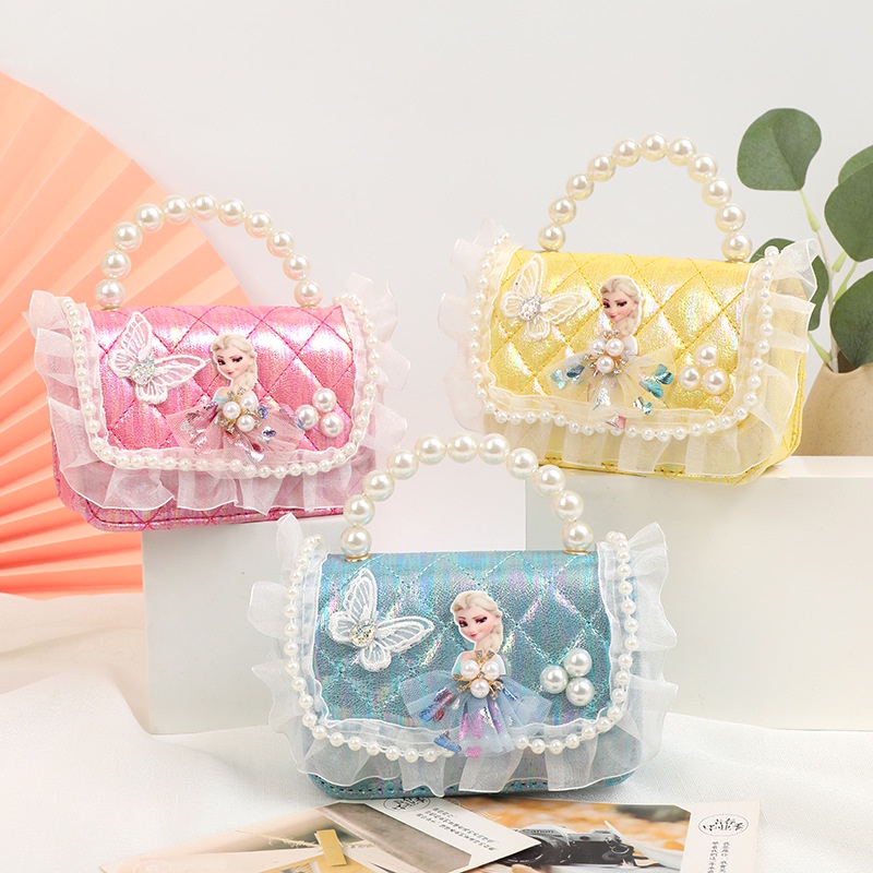พร้อมส่ง กระเป๋าเด็กเจ้าหญิงเอลซ่า สามารถสะพายและถือได้