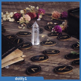 [Dolity1] ชุดลูกพรุนไม้แกะสลัก พร้อมหนังสือคู่มือ สําหรับผู้เริ่มต้น แม่มด 25 ชิ้น