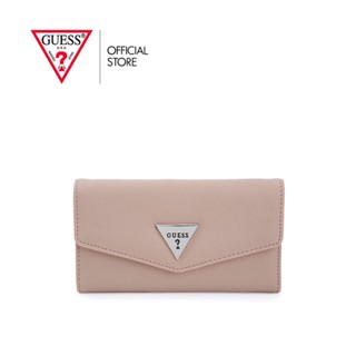 GUESS กระเป๋า รุ่น SF860151 LATHAN SLG SLIM CLUTCH สีเบจ