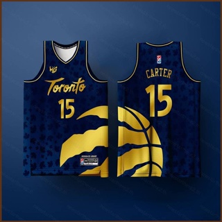 เสื้อกีฬาบาสเก็ตบอล ลาย NS2 Raptors Carter Jersey พลัสไซซ์ SN2