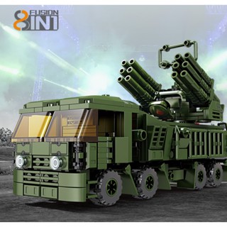 Moc WW2 8in1 Pantsir S1 โมเดลรถบรรทุก เฮลิคอปเตอร์ ของเล่นเด็ก 987 ชิ้น