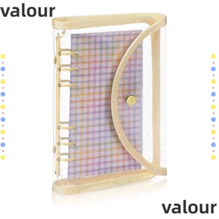 Valour สมุดโน้ตบุ๊ก PVC แบบใส พร้อมกระดาษ 40 ช่อง ขนาด A6 ห่วง 6 ห่วง สําหรับสํานักงาน