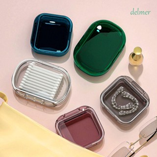 Delmer กล่องเคสใส่แหวน ขนาดเล็ก แบบพกพา สีพื้น สําหรับผู้หญิง