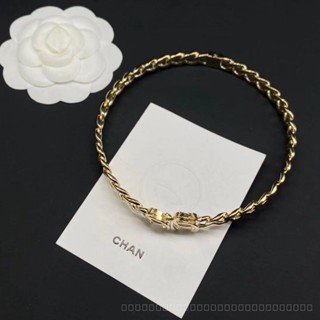 Top-quality Double C Brand New Style Small Style Temperament Korean Style New Exquisite Collar Metal Ornament Trendy All-Matching Women Sweet and Cool Style Exquisite Elegance Y2K