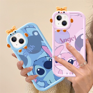 เคสโทรศัพท์มือถือ ลาย Stitch และโบว์น้อยน่ารัก สําหรับ Xiaomi MI 10 10Pro 10s 11 11Pro 11lite 12 12x 12s 12pro Redmi 10A K30 K40 K50 POCO F3 M3 Pro Note 9 10