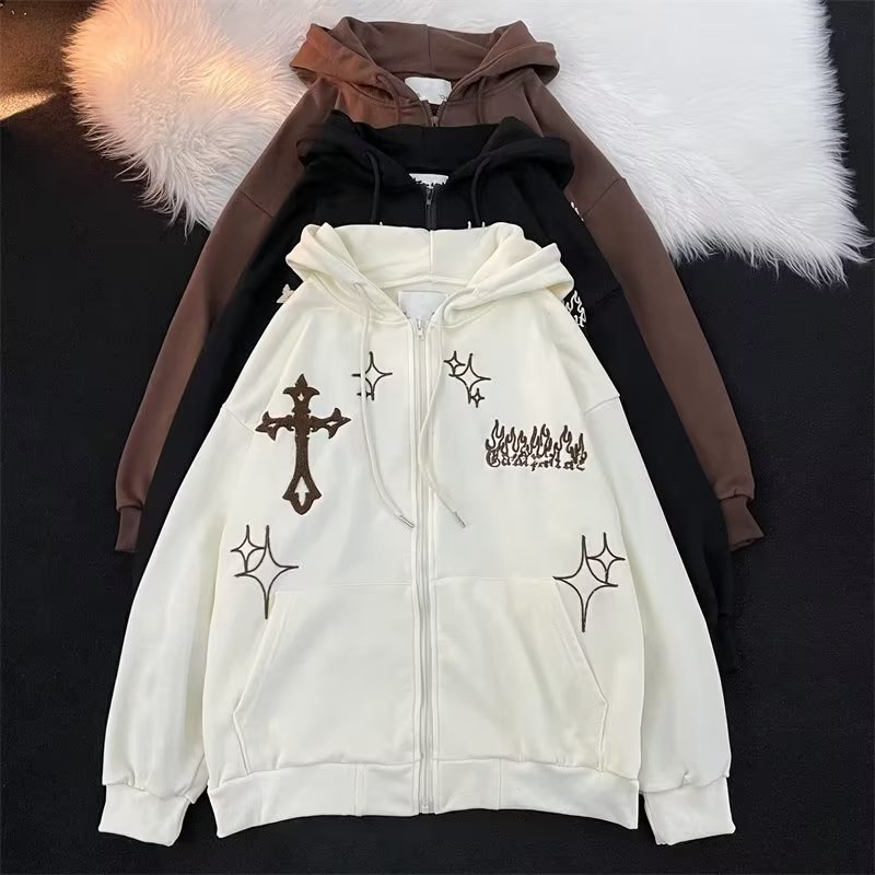 PannoFluxus เสื้อแจ็กเก็ตกันหนาว มีฮู้ด แบบบาง แต่งซิป สไตล์ฮิปฮอป สตรีท เหมาะกับฤดูใบไม้ร่วง สําหรับผู้ชาย และผู้หญิง