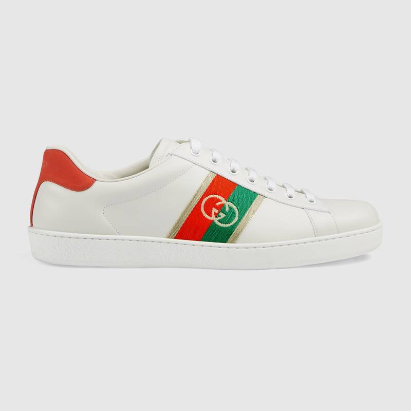 Gucci Ace GG รองเท้าผ้าใบ ข้อสั้น สีขาว สําหรับผู้ชาย ผู้หญิง