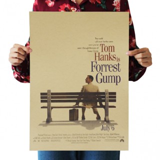 โปสเตอร์กระดาษคราฟท์ ลาย Forrest Gump สไตล์เรโทร สําหรับตกแต่งภายใน บาร์ คาเฟ่