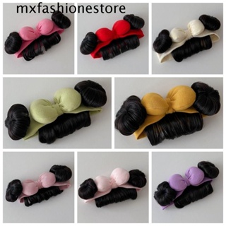 Mxfashione ที่คาดผม ผ้าฝ้าย ประดับโบว์น่ารัก พร็อพถ่ายภาพ สําหรับเด็กทารกแรกเกิด