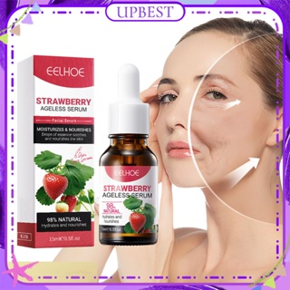 ♕ Eelhoe Strawberry Anti-Wrinkle Facial Essence ลบกระจุดด่างดำ Fade Fine Line Hydrating Brightening Skin Repair Essence Face Care 15ml UPBEST