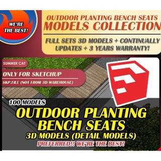 SKU 78 OUTDOOR BENCH SEATS SKETCHUP DETAIL FURNITURE MODELS SKETCHUP 3D MODEL ARCHITECTURE INTERIOR DESIGN