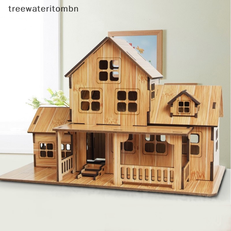 Tt จิ๊กซอว์ปริศนา 3D รูปบ้านวิลล่า เพื่อการเรียนรู้ สําหรับเด็กผู้ชาย และเด็กผู้หญิง