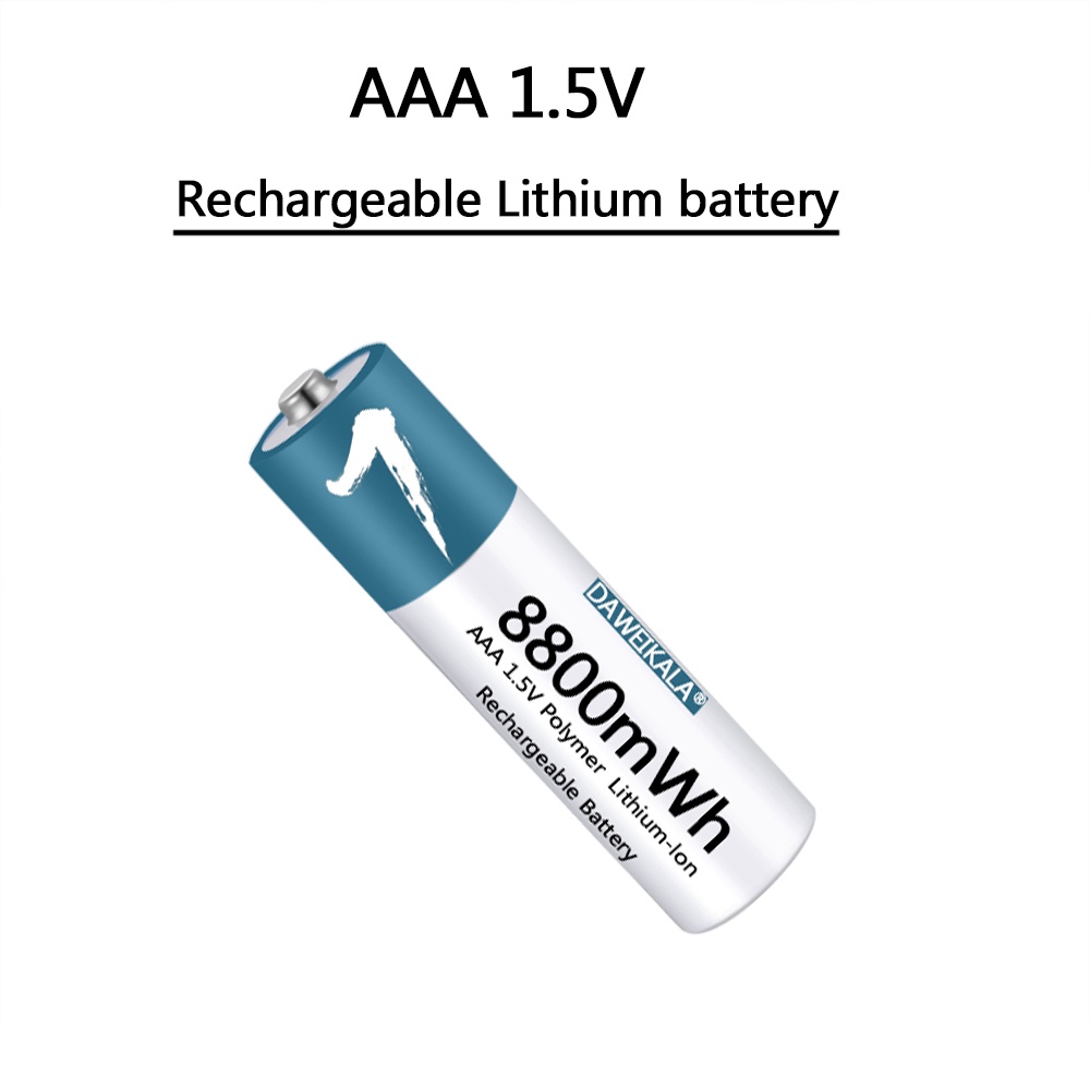 AAA Battery 1.5V Rechargeable Polymer Lithium-ion Battery 8800mWh AAA  Battery for remote control mo