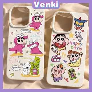 VENKI - เข้ากันได้สำหรับ เคสไอโฟน เคสไอโฟน11 เคส iphone 11กรณีเป็นมิตรกับสิ่งแวดล้อมย่อยสลายได้สีขาวกรณีกันกระแทกน่ารักการ์ตูนเด็กไดโนเสาร์เข้ากันได้กับ iPhone 14 PRO MAX 13 PRO MAX 12 11Pro MAX XR XS 7 8 PLUS