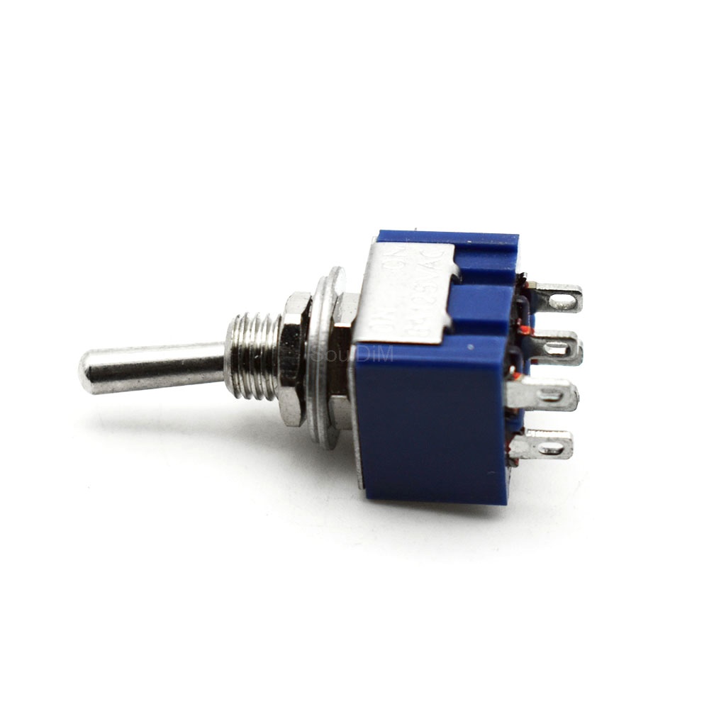 2pcs Mini 2 Way กีตาร์ไฟฟ้าเบสสลับสวิทช์ AC 125V 6A ON/ON สีแดง/สีฟ้า Elecric กีตาร์อุปกรณ์เสริม - รูปที่ 6
