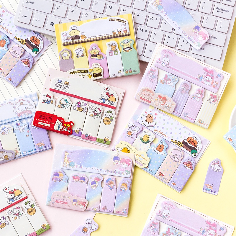 กระดาษโพสต์อิท ลายการ์ตูน Sanrio น่ารัก สําหรับสํานักงาน