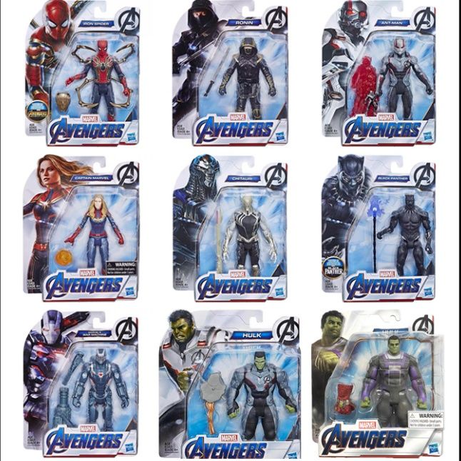 Hasbro ฟิกเกอร์ Marvel Avengers 4 ตัว 6 นิ้ว Captain America Iron Man Hulk Thanos ข้อต่อขยับได้