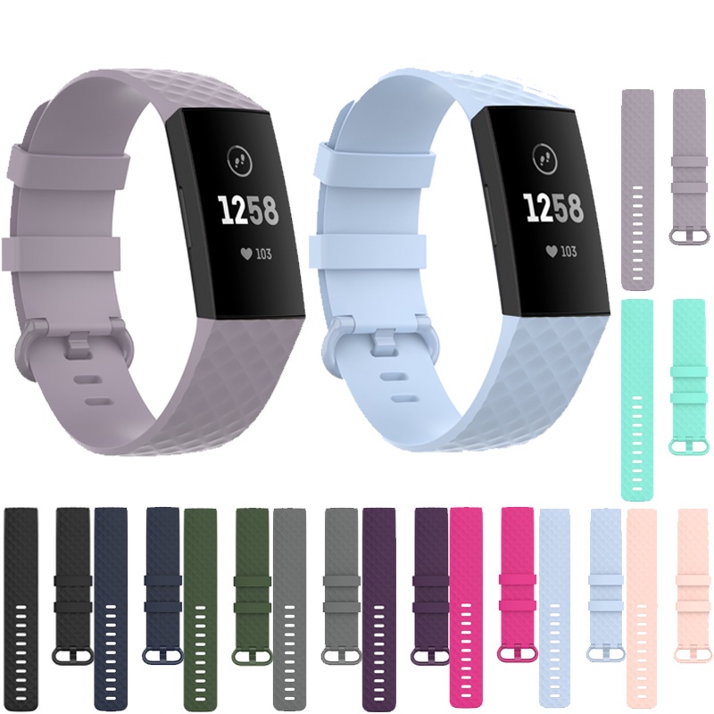 สายนาฬิกาข้อมือ ซิลิกา แบบเปลี่ยน สําหรับ Fitbit Charge 3 4 SE