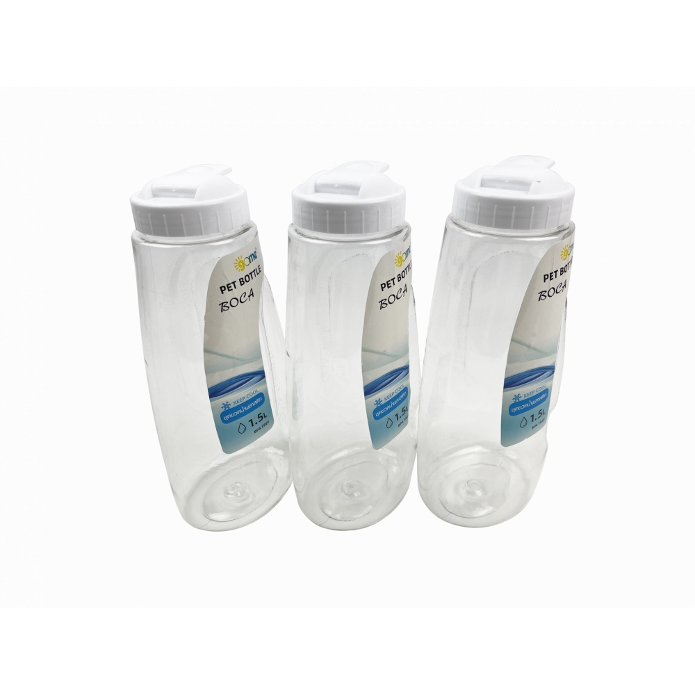 GlobalHouse GOME ชุดขวดน้ำพลาสติก 1.5ลิตร (3ขวด/แพ็ค) BOCA สินค้าของแท้คุณภาพดี