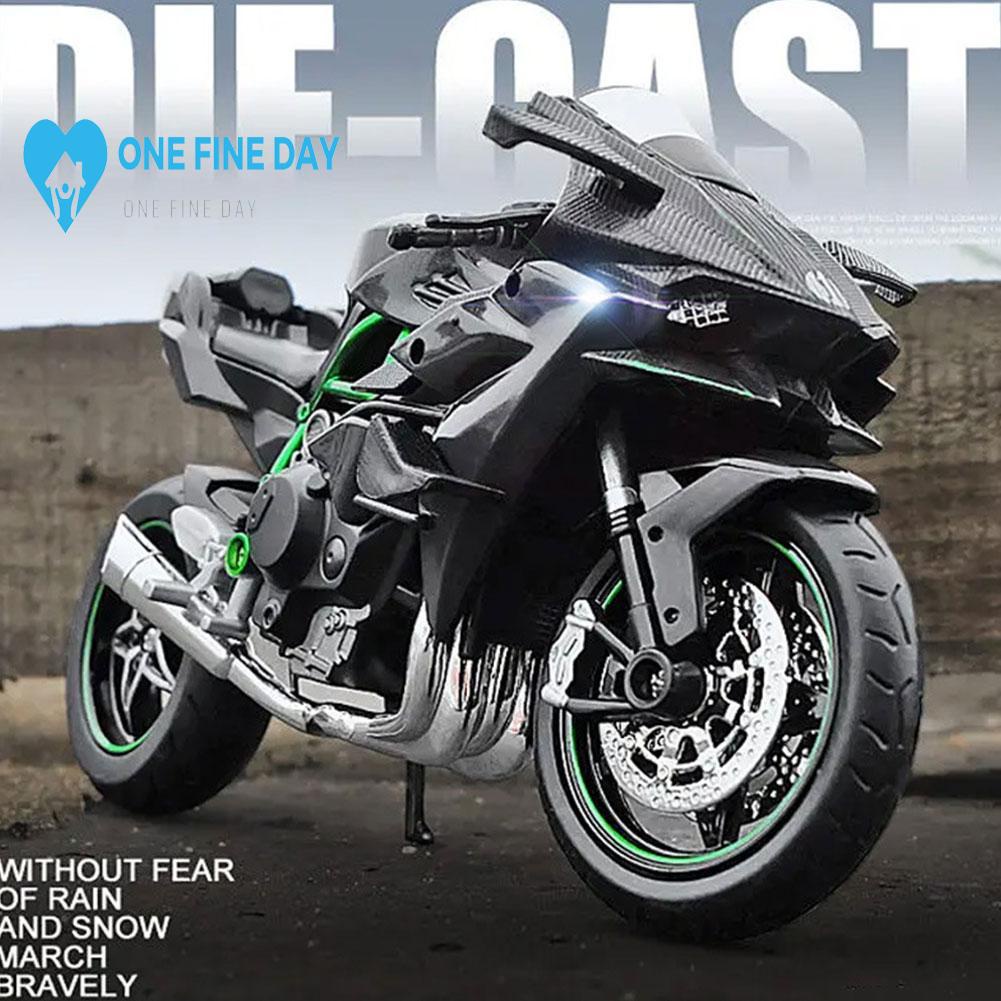 โมเดลรถจักรยานยนต์ Ducati Kawasaki H2 R Ninja อัลลอย ขนาด 1:18 ของเล่นสําหรับเด็ก I5T0
