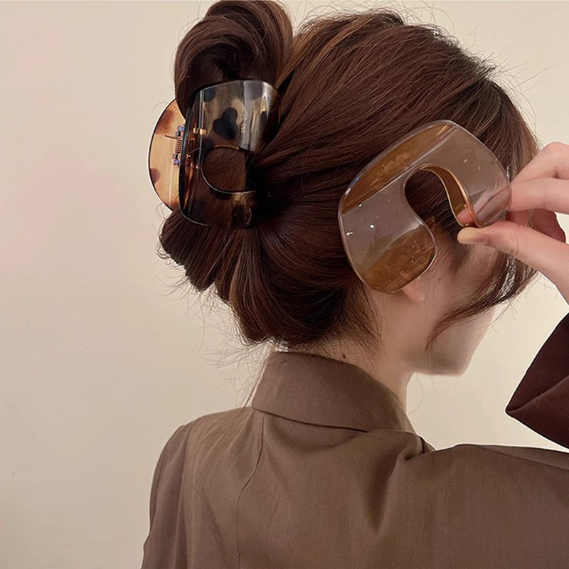 กิ๊บติดผมอะคริลิค รูปตัว U สไตล์วินเทจ เครื่องประดับผม สําหรับผู้หญิง