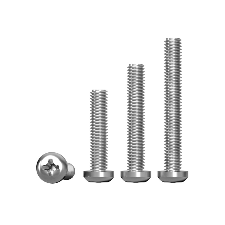 304 stainless steel cross round head screw machine screw pan head bolt switch socket screw M2M3M4M5M