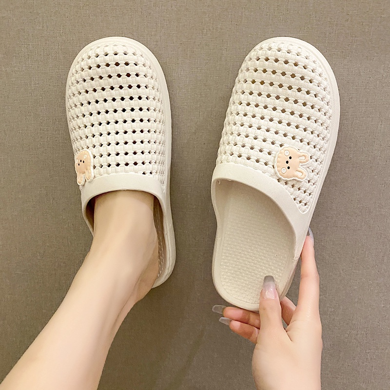 AYUER รองเท้าแตะ ปิดส้น แซนวิช พื้นแบน ใส่สบาย สําหรับผู้หญิง