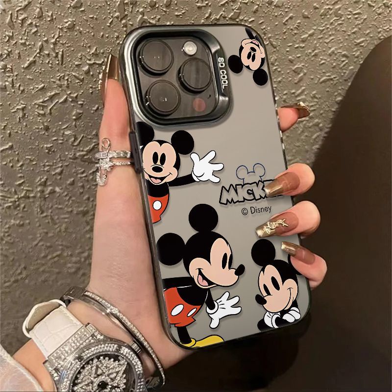 เคสโทรศัพท์มือถือ ลาย Hello Mickey สีเงิน สําหรับ Apple Iphone 15promax 14pro 13 12 11 VAJF