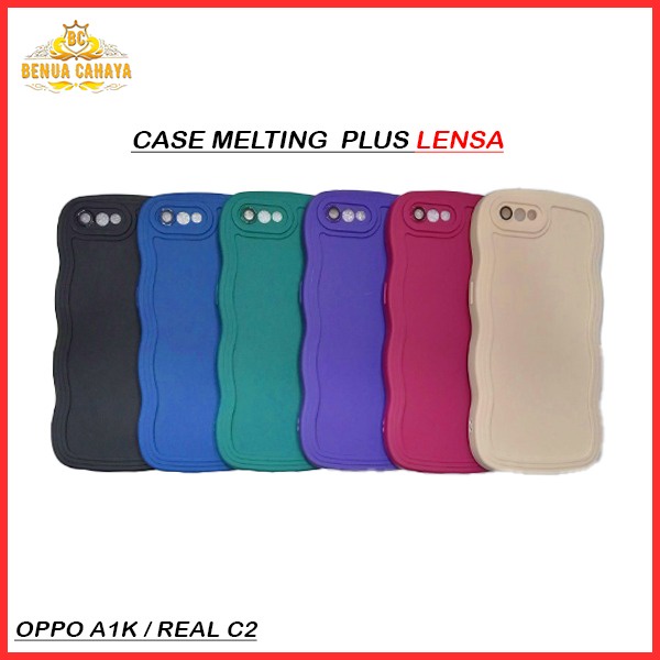 CASE MELTING PLUS LENS OPPO A1K /C2 / A3S/ C1/A5 - SILICONE SOFTCASE MELTING LENS-BC168