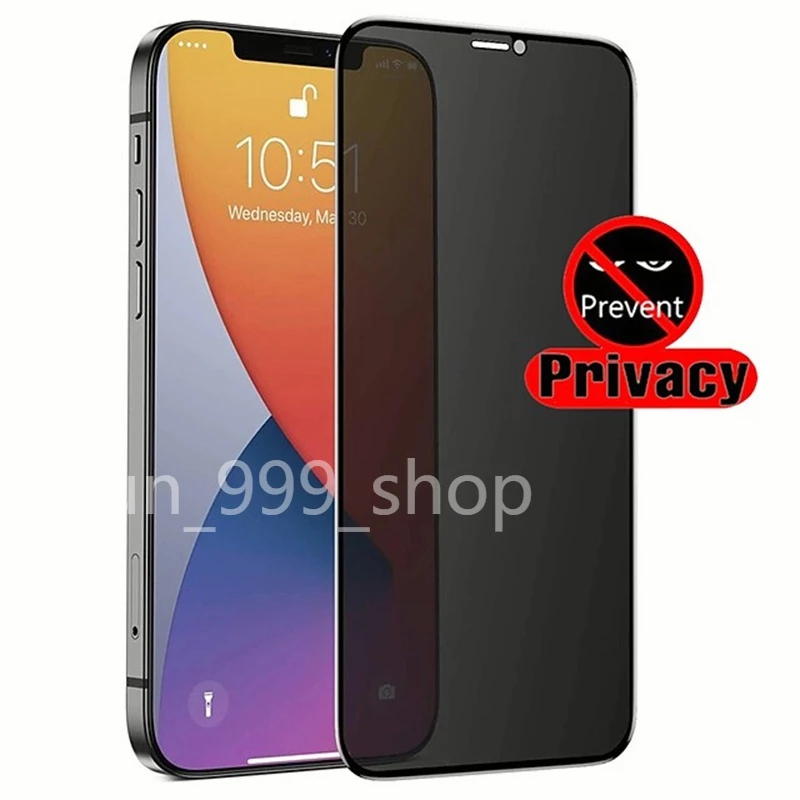 [มีกันขอบ] ฟิล์มกันมอง สำหรับ17 16 15 14 13 12 pro max 11 ฟิล์มกันเสือก ไอโฟน X 8 6 6s Plus 7 XS XR ฟิล์ม กันมองข้าง#10D thumbnail 9