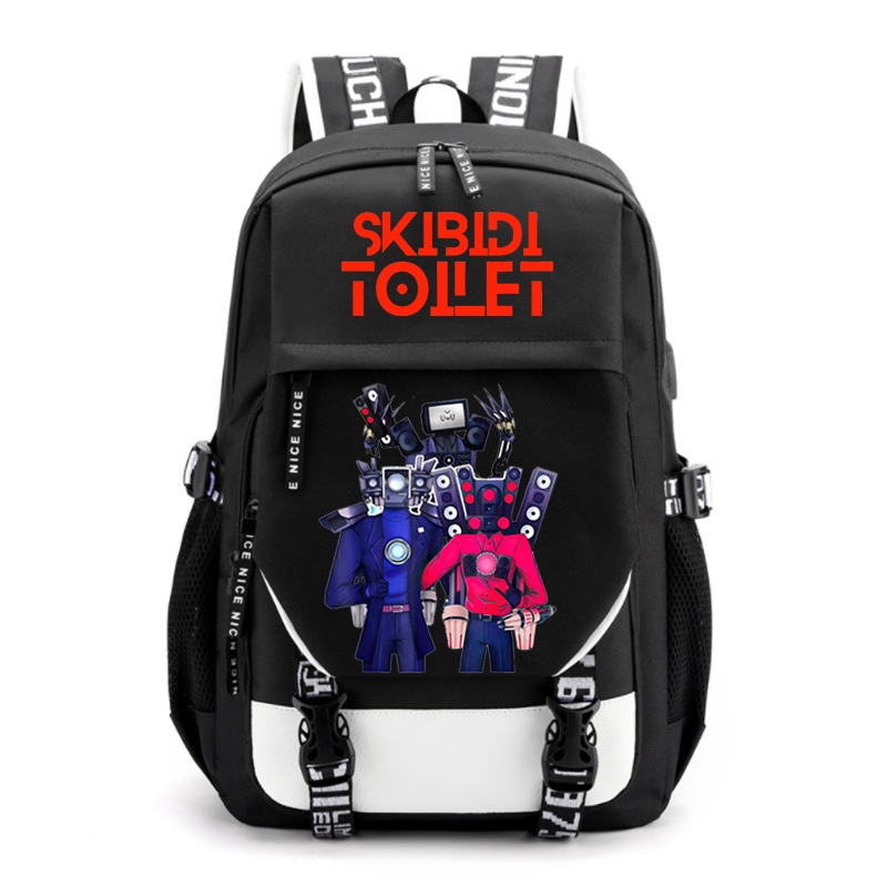 Kts Skibidi กระเป๋าเป้สะพายหลัง กระเป๋านักเรียน อเนกประสงค์ กันน้ํา จุของได้เยอะ พิมพ์ลาย สําหรับผู้ชาย