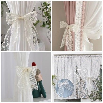 อุปกรณ์ ตกแต่งบ้าน สายรัดผ้าม่าน แต่งลูกไม้ สไตล์เรโทร สําหรับตกแต่ง ราคาถูก