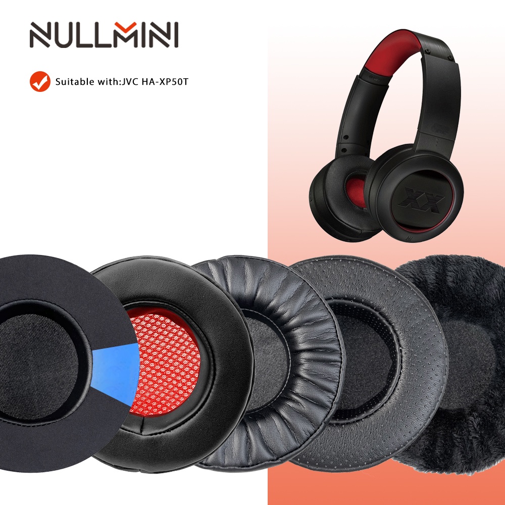 NullMini เปลี่ยนแผ่นรองหูฟังสําหรับ JVC HA-XP50T หูฟัง Earmuff หูฟังชุดหูฟัง