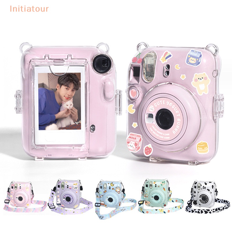 [Initiatour] เคสกระเป๋าใส พร้อมสายคล้องไหล่ สําหรับกล้อง Fujifilm Instax Mini 12