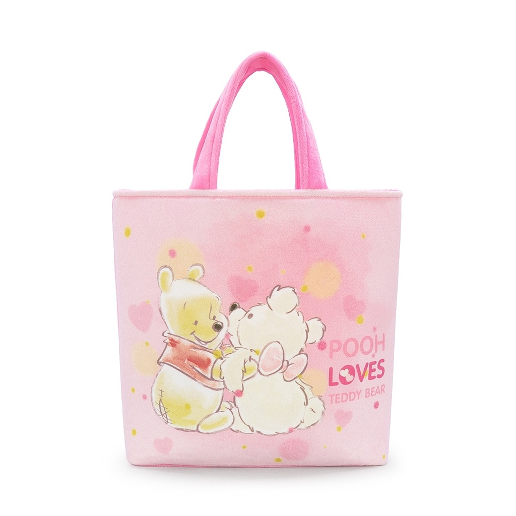 Super Bag Disney ลิขสิทธิ์แท้ กระเป๋าถือ หมีพู Pooh Love Teddy Bear