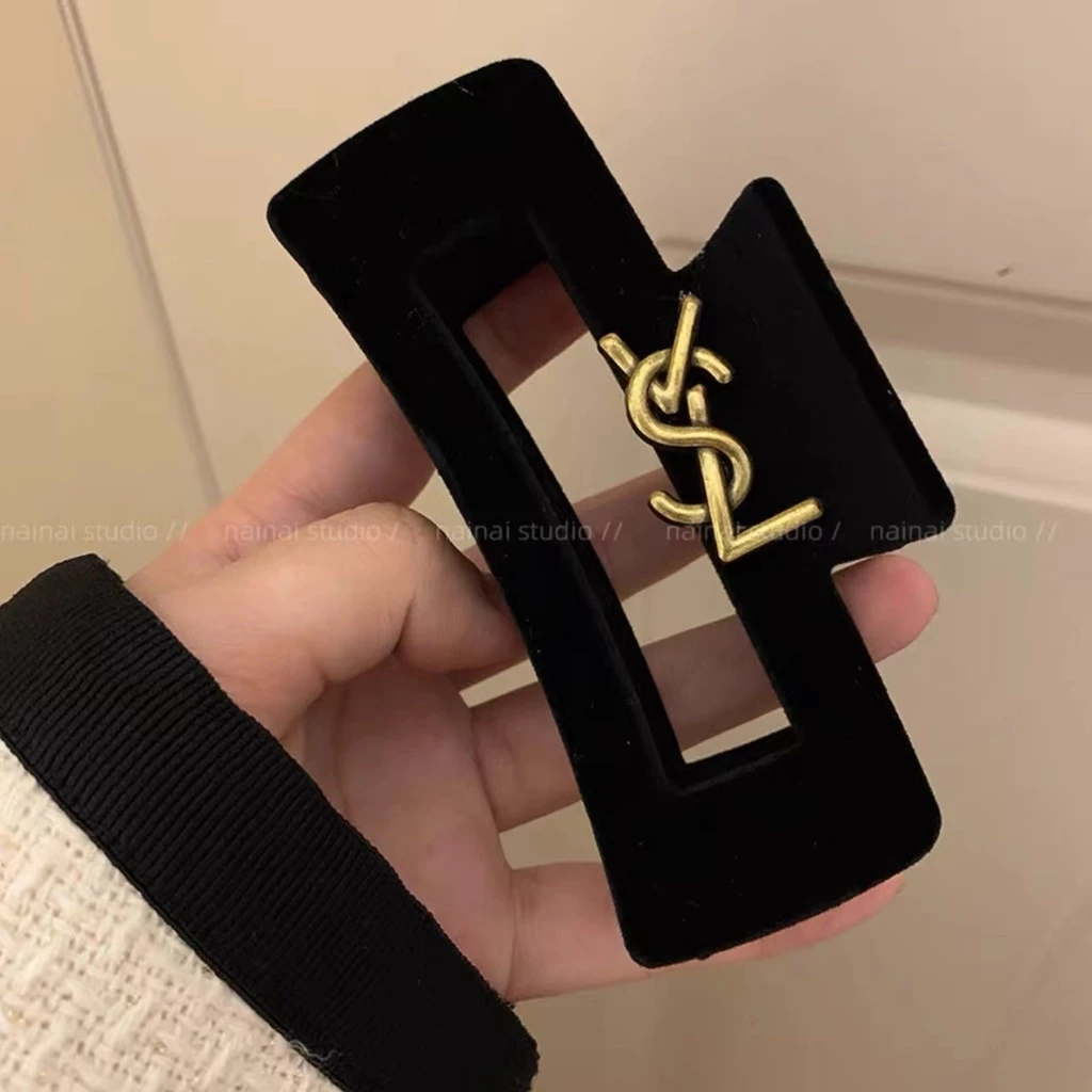ที่คาดผม ผ้ากำมะหยี่ ลาย YSL แฟชั่นผู้หญิง สีดำ thumbnail 7