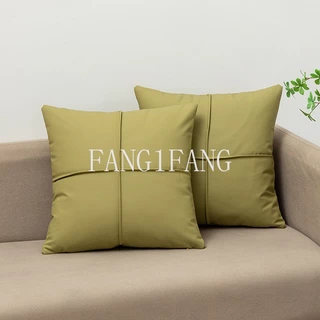 ปลอกหมอนอิง หนังเทียม ขนาด 45X45 ซม. กันน้ํา สีพื้น สไตล์นอร์ดิก สําหรับตกแต่งโซฟา ห้องนั่งเล่น