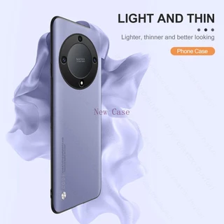 หรูหราปลอกมือถือหนังสําหรับ Honor X9B X9D X9C X9A HonorX9b Honor X9c สมาร์ท 5G Plain Skin Anti ลายนิ้วมือเคสโทรศัพท์กันกระแทกกันชนนุ่มกรอบฝาครอบด้านหลัง