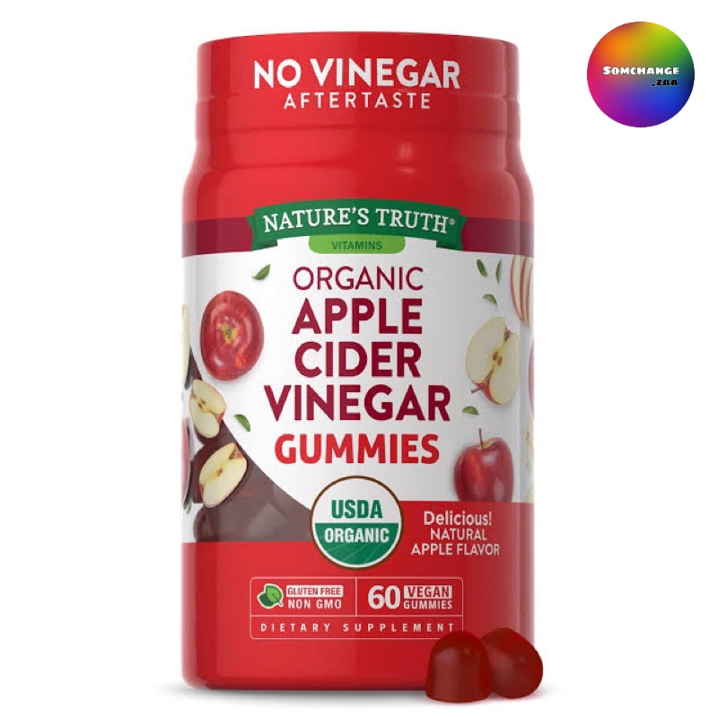 Nature’s truth Apple Cider Vinegar Gummies | Organic (60กัมมี่) กัมมี่แอปเปิ้ลไซเดอร์ 🍎