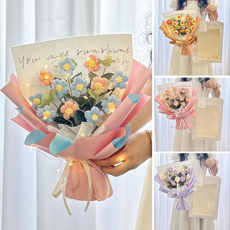 ชุดช่อดอกไม้ประดิษฐ์ แฮนด์เมด DIY สําหรับของขวัญวันวาเลนไทน์