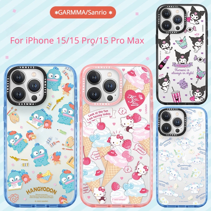 Garmma Sanrio เคสโทรศัพท์มือถือแบบแข็ง ใส กันกระแทก ลาย Hello Kitty Melody Kuromi สําหรับ iPhone 15 Pro Max 15 Pro
