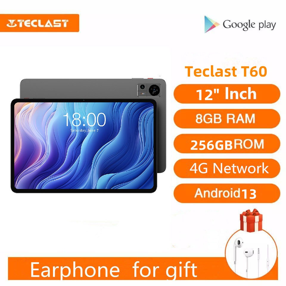 【ใหม่】แท็บเล็ต Teclast T60 PC Android 13 8GBRAM รอม 256GB 12 นิ้ว