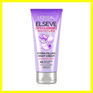 Loreal Paris ลอรีอัล ปารีส เอลแซฟ ไนท์ ครีม Elseve Hyaluron Moisture Hydra Filling Night Cream 150ml.