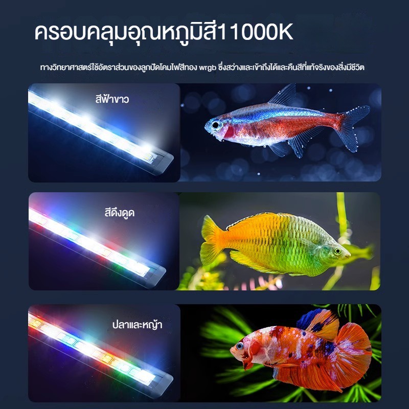 ไฟสเปกตรัม led 92 ดวง กันน้ํา สามสี สําหรับติดตู้ปลา ดําน้ํา