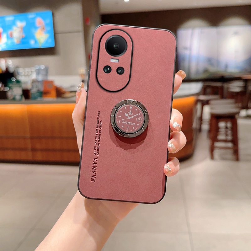 เคส OPPO Reno 10 10 Pro 8z 7z 8 5g 8t 8t 5g 7 4g 8 4g โทรศัพท์มือถือผู้ชาย และผู้หญิง แบบเรียบง่าย พร้อมขาตั้ง สําหรับ ZJYBP