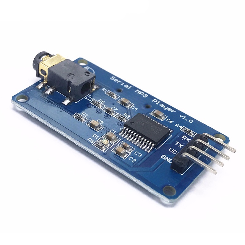 YX5300 UART TTL Serial Control MP3 เครื่องเล่นเพลงโมดูลรองรับ MP3 / WAV Micro SD /SDHC การ์ดสําหรับ 