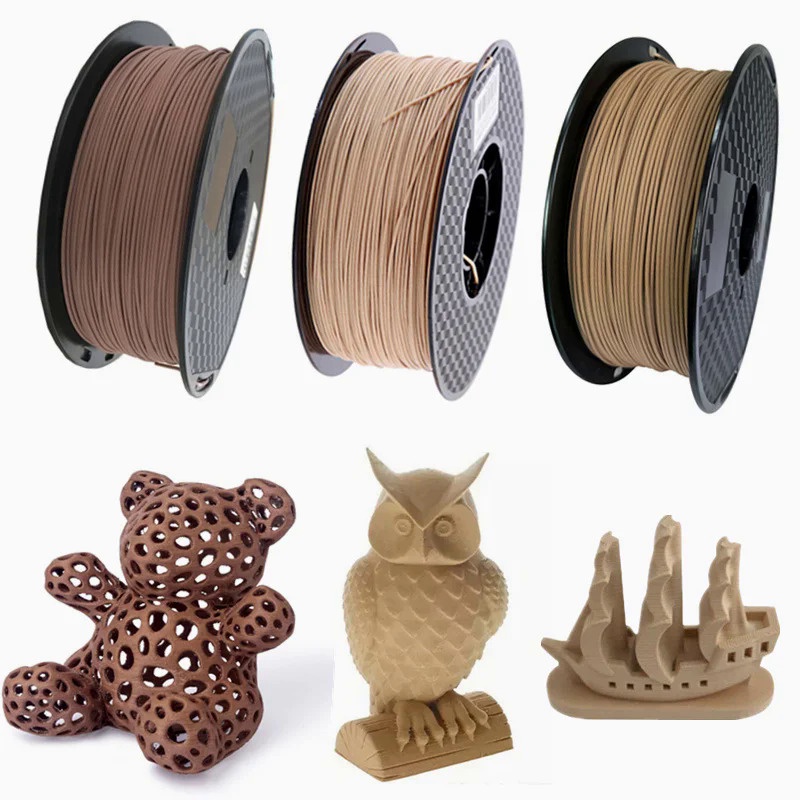 3D Wooden PLA 3D Printer Filament 1.75mm 1kG/500G/250G Mahogany Wood Color 3D Printing Materials Sup
