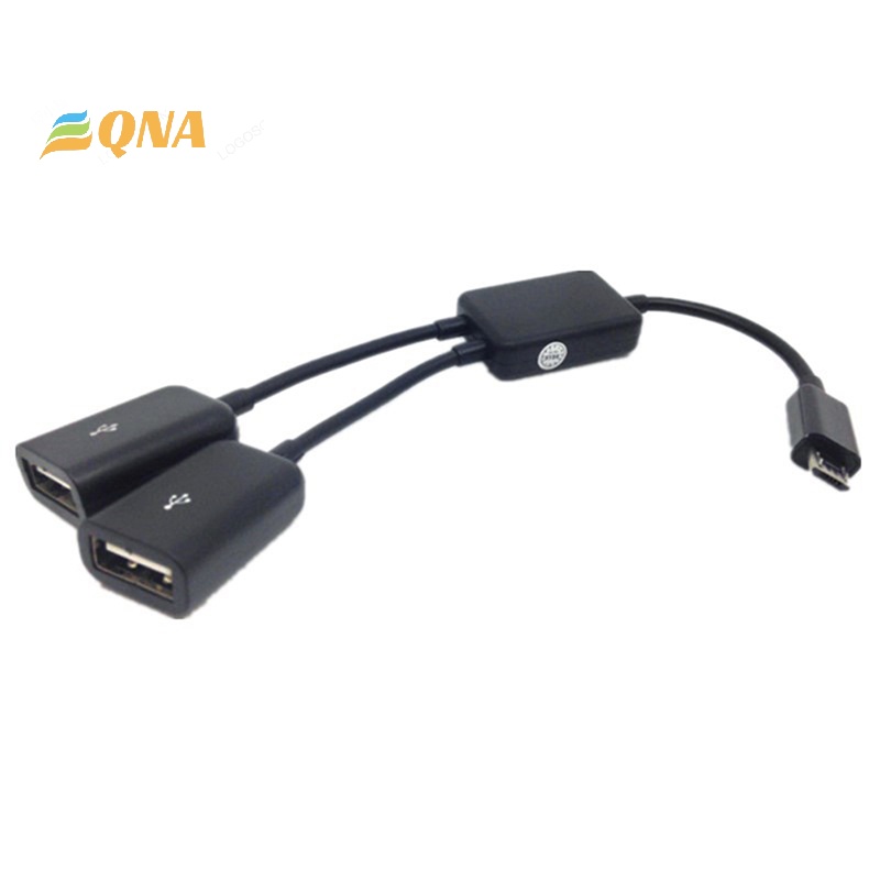 [QNA] อะแดปเตอร์สายเคเบิ้ล Dual Micro USB OTG Hub สําหรับแท็บเล็ต PC และสมาร์ทโฟน